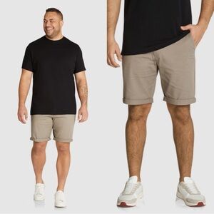 Johnny Bigg Charlie Canvas Khaki Chino Shorts in Brindle